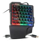 Teclado de Uma Mão Usb Rgb Multimídia Gamer Jogo 35 Teclas Led Teclado de Uma Mão Usb Rgb Multimídia Gamer Jogo 35 Teclas Led