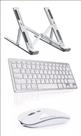 Teclado E Mouse Bluetooth E Suporte De Alumínio P Macbook M2