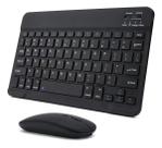 Teclado e Mouse Bluetooth Sem Fio Preto Recarregável Universal Teclado e Mouse Bluetooth Sem Fio Preto Recarregável Universal