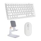 Teclado E Mouse Bluetooth, Sup P/iPad Air 5 10,9 2022 Branco