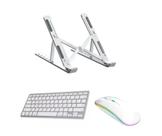 Teclado E Mouse Bluetooth + Suporte de Alumínio P/ Notebook Dell Inspiron