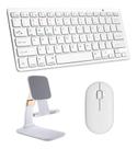 Teclado E Mouse Bluetooth, Suporte Para Tablet 10.5 Branco Teclado E Mouse Bluetooth, Suporte Para Tablet 10.5 Branco