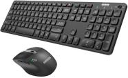 Teclado e mouse Bluetooth universal para vários dispositivos Arteck, teclado Bluetooth sem fio de tamanho completo e conjunto de mouse ergonômico para Windows, iOS, Android, computador, desktop, laptop, iPad, tablet, smartphone
