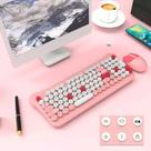 Teclado E Mouse Gamer Gatinho Switch Sem Fio Rosa