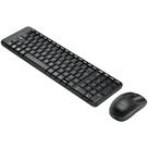 Teclado e Mouse Logitech MK220 Sem Fio Compacto Preto ABNT2