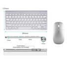 Teclado e Mouse Prateado Sem Fio Slim Para Notebook Book i5