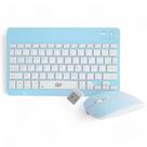 Teclado e Mouse Sem Fio A6732 Slim Recarregável Azul