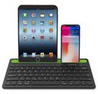 Teclado e Mouse Sem Fio Bluetooth P/ Celular Tablet Android Ios