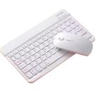 Teclado e Mouse Sem Fio Bluetooth Recarregável Branco Teclado e Mouse Sem Fio Bluetooth Recarregável Branco