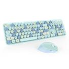 Teclado e mouse sem fio Combo Kootop Retro Round Keys