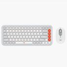 Teclado e mouse sem fio pop icon branco logitech 920-013057