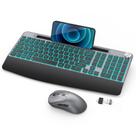 Teclado e mouse sem fio retroiluminados em tamanho real recarregáveis