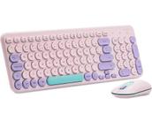 Teclado e Mouse sem Fio, Wireless, Padrão ABNT2, KMW278P, Lilas e Coral Ergo, Optimum CX 1 UN Teclado e Mouse sem Fio, Wireless, Padrão ABNT2, KMW278P, Lilas e Coral Ergo, Optimum CX 1 UN