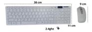 Teclado E Mouse Wireless 2.4 Ghz Ley-171 Cor Do Mouse Branco Cor Do Teclado Branco
