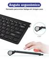 Teclado e Mouse Wireless Compatível Com Tablet S6 lite 10.4 Polegadas + Caneta 2 em 1 Prata