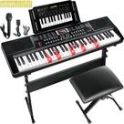 Teclado e Piano IMGZAR 61 Teclas com Suporte, Banco e Microfone