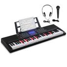 Teclado Eletrônico de Piano GLARRY 61 Teclas com Luzes e Tela LCD