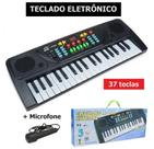 Teclado Eletrônico Infantil 37 Teclas + Microfone