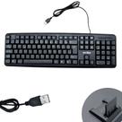 Teclado Ergonômico Preto com Fio USB para computador Weibo Teclado Ergonômico Preto com Fio USB para computador Weibo