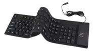 Teclado Flexível De Silicone Usb Dobrável Notebook Pc Tablet