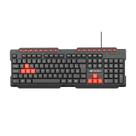Teclado Gamer C3Tech KG10V2BK Multimídia USB ABNT2 Preto e Vermelho