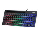 Teclado Gamer Centauri Mini, 67 Teclas Membrana, Iluminação RGB, Anti-Ghosting, ABNT2, Preto, TGCT, ELG