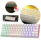 Teclado Gamer Clanm 61 Teclas Snow Walker Rgb Switch Red Mecânico