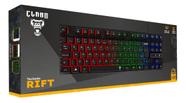 Teclado Gamer Clone Rift 80 ABNT2 88 Teclas LED Rainbow USB