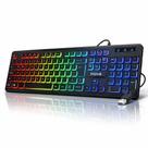 Teclado Gamer com Fio USB Ultra Silencioso Ergonômico Iluminação RBG Original Inova
