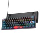 Teclado Gamer Compacto com Fio Ussixchare 61 Teclas Switch Vermelho