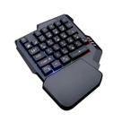 Teclado Gamer De 1 Mao Semi Mecanico Preto Compacto Portatil Com Iluminação RGB Led