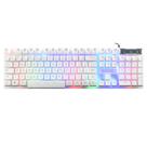 Teclado Gamer Evus Candy Branco Led RGB TC-10B ABNT2 Membran