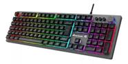 Teclado Gamer Fortrek Holt Qwerty Português Brasil Cor Cinza Com Luz Rainbow