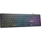 Teclado gamer kmex steampunk km76 led preto km7628u0001cb1x