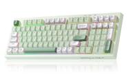 Teclado Gamer LEOBOG x Aula K99 Verde Sem Fio Bluetooth