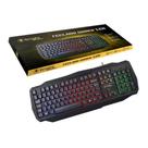 Teclado Gamer Luminoso Membrana Usb Abnt2 Led Rgb 107 Tecla 1,5m Cabo com Led Bright Cor do Teclado:Preto Teclado Gamer Luminoso Membrana Usb Abnt2 Led Rgb 107 Tecla 1,5m Cabo com Led Bright Cor do Teclado:Preto