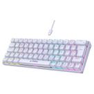 Teclado Gamer Mecânico Fortrek Gravity 65 Compact, Layout ABNT2, Switch Outemu Red, Conector USB-C removível para USB 2.0, Branco - 84975
