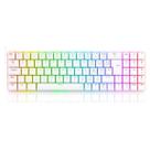 Teclado Gamer Mecânico Redragon Ashe RGB Branco Switch Azul K626-KB-W