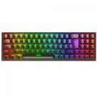 Teclado Gamer Mecânico Redragon Pollux Pro Clear, RGB, Wireless, Bluetooth, Switch Crystal, ABNT2, Preto
