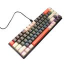 Teclado gamer Mecânico RGB 68 Teclas Macias Switch Red Laranja