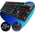 Teclado Gamer Mecanico Switch Blue Led Rainbow Anti Ghost