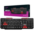 Teclado Gamer Membrana Geek Anti-ghosting Preto USB QWERTY Letron