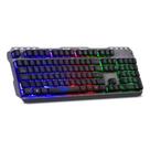 Teclado Gamer Multilaser, LED Rainbow, Base Metal