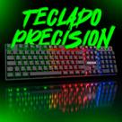 Teclado Gamer RGB Precision Semi Mecânico Antighosting Multimídia ABNT2 Retroiluminado Usb Pc Note