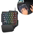 Teclado Gamer Rgb Uma Mão Semi Mecânico Jogos Usb
