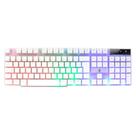 Teclado Gamer Rise Mode G1 Semi Mecânico Full RGB Rainbow USB Branco - RM-TG-01-FW