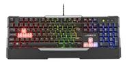 Teclado Gamer Semi Mecânico, Multi Warrior Wakiza, USB, Preto - Tc208