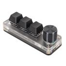 Teclado Heayzoki Mecânico Compacto 3 Teclas com Switch Azul USB-C