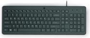 Teclado HP 150 com fio com teclado numérico USB preto