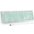 Teclado ItaStatur Typewriter LED Punk Gaming Retro de 104 teclas